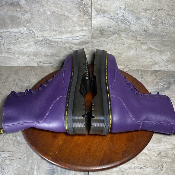 Dr. Martens Jadon III Pisa Soft Leather Women’s 12 Purple Platform Boots - Picture 5 of 7